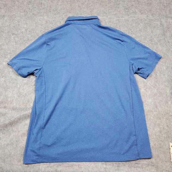 UNTUCKit Shirt Mens Large Polo Clavidor Short Sleeve Blue Solid Preppy Casual - Picture 5 of 9